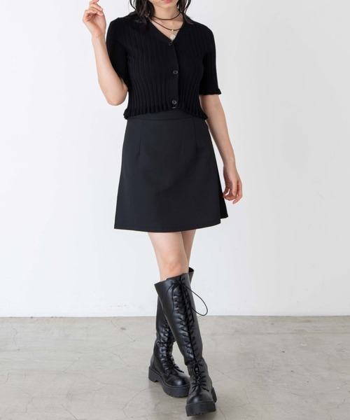 WEGO（ウィゴー）の「WEGO/フリルニットコンパクトカーディガン（カーディガン/ボレロ・レディース・ブラック/ライトパープル/オレンジ・FREE）」の21枚目の写真