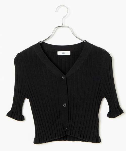 WEGO（ウィゴー）の「WEGO/フリルニットコンパクトカーディガン（カーディガン/ボレロ・レディース・ブラック/ライトパープル/オレンジ・FREE）」の18枚目の写真