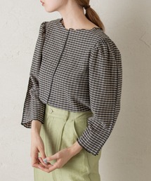 Kastane | ジャガードチェックパイピングプルオーバー(シャツ/ブラウス)