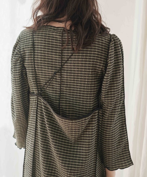 Kastane（カスタネ）の「ジャガードチェックパイピングプルオーバー（シャツ/ブラウス・レディース・ブラック/グリーン/アイボリー・FREE）」の17枚目の写真