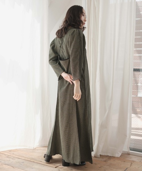 Kastane（カスタネ）の「ジャガードチェックパイピングプルオーバー（シャツ/ブラウス・レディース・ブラック/グリーン/アイボリー・FREE）」の13枚目の写真