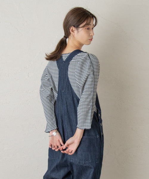 Kastane（カスタネ）の「ジャガードチェックパイピングプルオーバー（シャツ/ブラウス・レディース・ブラック/グリーン/アイボリー・FREE）」の15枚目の写真