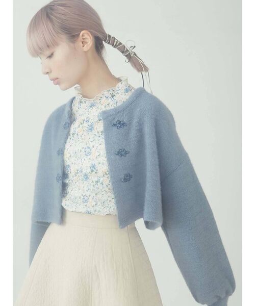 merry jenny(メリージェニー)の「fluffyチャイナニットソーカーディガン(カーディガン/ボレロ・レディース・ピンク/ブルー・FREE)」の21枚目の写真