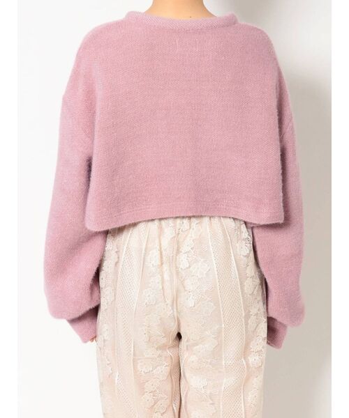 merry jenny(メリージェニー)の「fluffyチャイナニットソーカーディガン(カーディガン/ボレロ・レディース・ピンク/ブルー・FREE)」の10枚目の写真