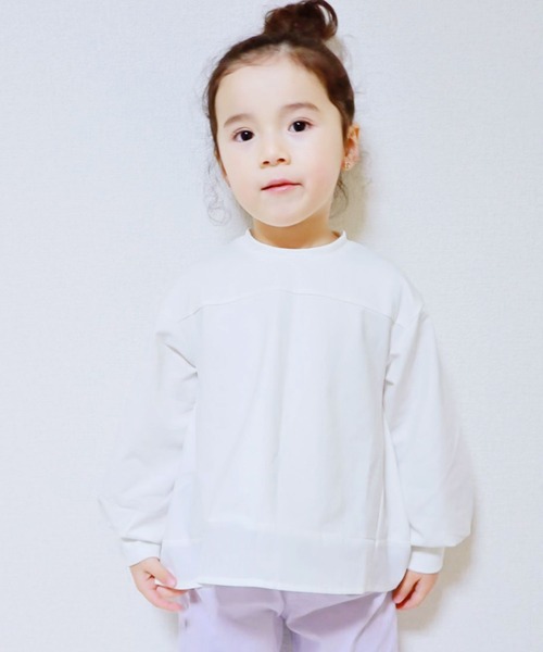 SUNDAYS SUN(サンデイズ サン)の「長袖Tシャツ(Tシャツ/カットソー・キッズ・アッシュ/ブラック/オフホワイト/ピンク・100/140/90/120/110/80/130)」の2枚目の写真