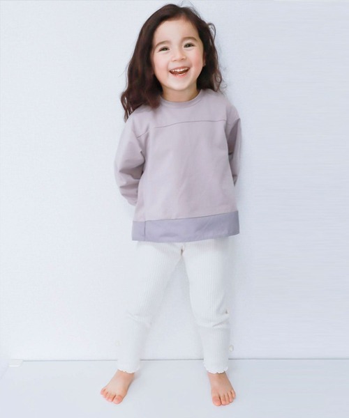 SUNDAYS SUN(サンデイズ サン)の「長袖Tシャツ(Tシャツ/カットソー・キッズ・アッシュ/ブラック/オフホワイト/ピンク・100/140/90/120/110/80/130)」の16枚目の写真