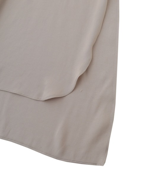 1er Arrondissement（プルミエアロンディスモン）の「ブライトフィブリルロングシャツ（シャツ/ブラウス・レディース・ブラック/グレイッシュベージュ・36）」の15枚目の写真