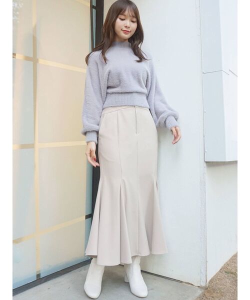 MERCURYDUO（マーキュリーデュオ）の「ハイネックミニシャギーニット（ニット/セーター・レディース・ブラウン/ライム/ブルー/アイボリー/ラベンダー・FREE）」の19枚目の写真