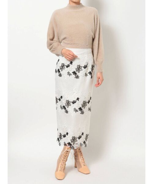 MERCURYDUO（マーキュリーデュオ）の「ハイネックミニシャギーニット（ニット/セーター・レディース・ブラウン/ライム/ブルー/アイボリー/ラベンダー・FREE）」の15枚目の写真