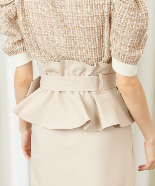 MIIA(ミーア)の「コルセットベルト付きタイトスカート(スカート・レディース・ブラック/ベージュ/パープル・FREE)」の8枚目の写真