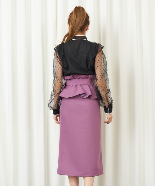 MIIA(ミーア)の「コルセットベルト付きタイトスカート(スカート・レディース・ブラック/ベージュ/パープル・FREE)」の16枚目の写真