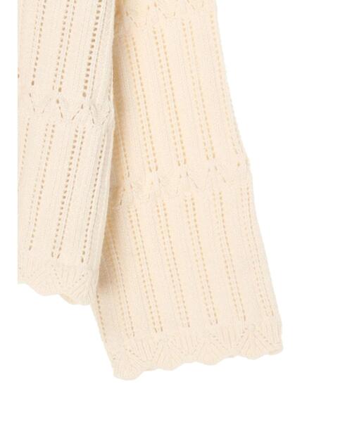 earth music&ecology（アースミュージックアンドエコロジー）の「【WEB限定】スカラップアイレットニットプルオーバー（ニット/セーター・レディース・ブラック/ダークブラウン/アイボリー/ライトベージュ・FREE）」の10枚目の写真