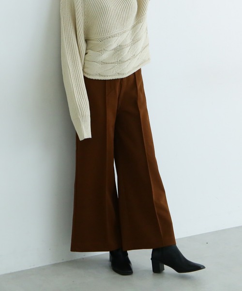 FREE'S MART（フリーズマート）の「【Sシリーズ対応】カルゼカットソーワイドパンツ（その他パンツ・レディース・ブラック/グリーン/オレンジ/パープル/グリーン系その他/ブラウン/レッド・MEDIUM/SMALL/X-SMALL）」の3枚目の写真