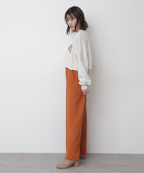 FREE'S MART（フリーズマート）の「【Sシリーズ対応】カルゼカットソーワイドパンツ（その他パンツ・レディース・ブラック/グリーン/オレンジ/パープル/グリーン系その他/ブラウン/レッド・MEDIUM/SMALL/X-SMALL）」の8枚目の写真