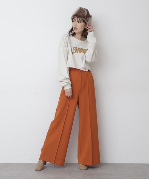 FREE'S MART（フリーズマート）の「【Sシリーズ対応】カルゼカットソーワイドパンツ（その他パンツ・レディース・ブラック/グリーン/オレンジ/パープル/グリーン系その他/ブラウン/レッド・MEDIUM/SMALL/X-SMALL）」の15枚目の写真