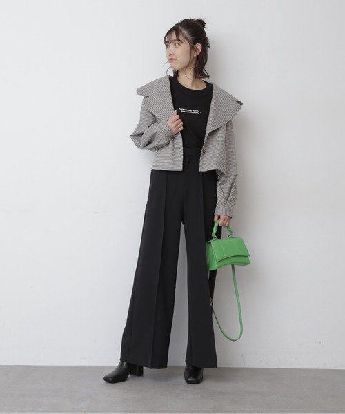 FREE'S MART（フリーズマート）の「【Sシリーズ対応】カルゼカットソーワイドパンツ（その他パンツ・レディース・ブラック/グリーン/オレンジ/パープル/グリーン系その他/ブラウン/レッド・MEDIUM/SMALL/X-SMALL）」の9枚目の写真