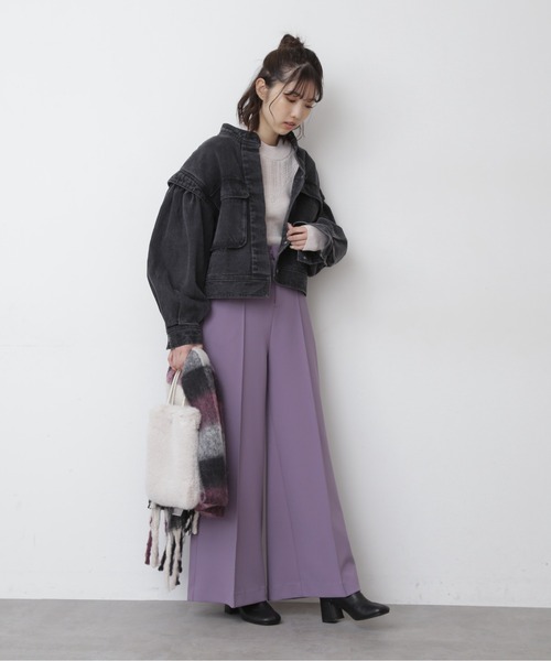 FREE'S MART（フリーズマート）の「【Sシリーズ対応】カルゼカットソーワイドパンツ（その他パンツ・レディース・ブラック/グリーン/オレンジ/パープル/グリーン系その他/ブラウン/レッド・MEDIUM/SMALL/X-SMALL）」の12枚目の写真