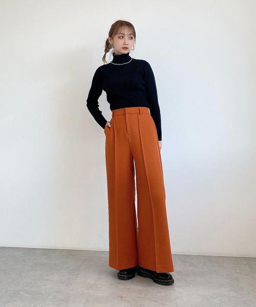 FREE'S MART（フリーズマート）の「【Sシリーズ対応】カルゼカットソーワイドパンツ（その他パンツ・レディース・ブラック/グリーン/オレンジ/パープル/グリーン系その他/ブラウン/レッド・MEDIUM/SMALL/X-SMALL）」の16枚目の写真