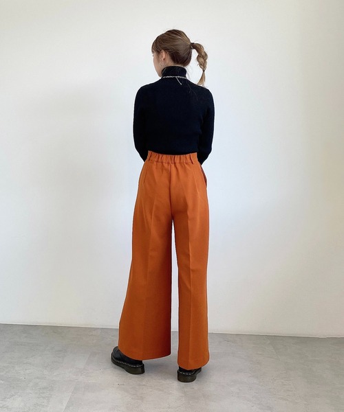 FREE'S MART（フリーズマート）の「【Sシリーズ対応】カルゼカットソーワイドパンツ（その他パンツ・レディース・ブラック/グリーン/オレンジ/パープル/グリーン系その他/ブラウン/レッド・MEDIUM/SMALL/X-SMALL）」の17枚目の写真