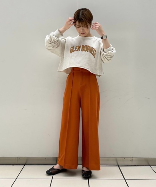 FREE'S MART（フリーズマート）の「【Sシリーズ対応】カルゼカットソーワイドパンツ（その他パンツ・レディース・ブラック/グリーン/オレンジ/パープル/グリーン系その他/ブラウン/レッド・MEDIUM/SMALL/X-SMALL）」の21枚目の写真