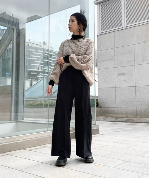 FREE'S MART（フリーズマート）の「【Sシリーズ対応】カルゼカットソーワイドパンツ（その他パンツ・レディース・ブラック/グリーン/オレンジ/パープル/グリーン系その他/ブラウン/レッド・MEDIUM/SMALL/X-SMALL）」の22枚目の写真