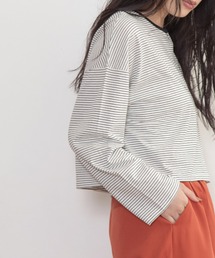 Mysa&Liina | 細ボーダー2WAYショートカーディガン(カーディガン/ボレロ)