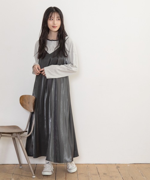 Mysa&Liina（ミーサリーナ）の「細ボーダー2WAYショートカーディガン（カーディガン/ボレロ・レディース・サックスブルー/オフホワイト/ミント・M）」の19枚目の写真