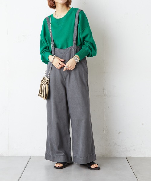 CIAOPANIC TYPY（チャオパニックティピー）の「【OSORO】スウェットライクニット（ニット/セーター・レディース・ブラック/グレー/イエロー/オレンジ/グリーン・ONE SIZE）」の18枚目の写真