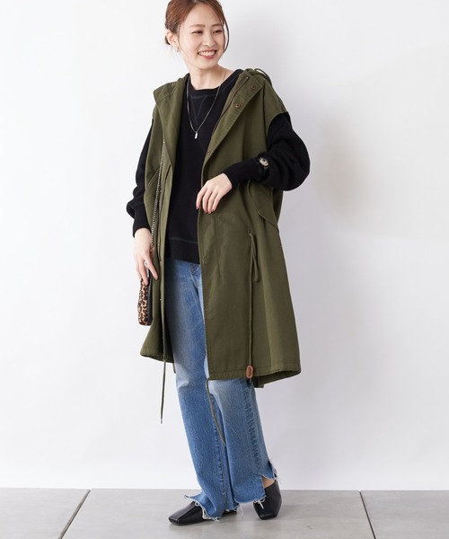 CIAOPANIC TYPY（チャオパニックティピー）の「【OSORO】スウェットライクニット（ニット/セーター・レディース・ブラック/グレー/イエロー/オレンジ/グリーン・ONE SIZE）」の11枚目の写真