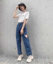 Voyage titty&Co.PETIT | 【Voyage titty&Co. PETIT】トーンデニムパンツ(デニムパンツ)