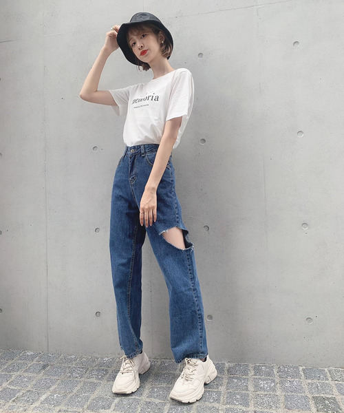 Voyage titty&Co.PETIT（ボヤージュティティアンドコープチ）の「【Voyage titty&Co. PETIT】トーンデニムパンツ（デニムパンツ・レディース・インディゴブルー・SMALL/MEDIUM/LARGE）」の3枚目の写真