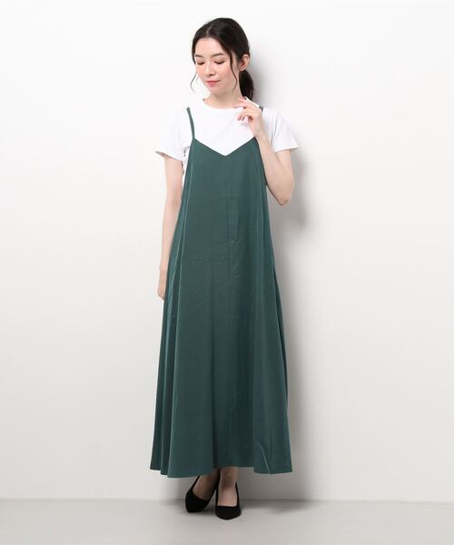 Te chichi(テチチ)の「フィブリルバックリボンキャミワンピース(ワンピース・レディース・ネイビー/グリーン/モカ・フリ-)」の8枚目の写真