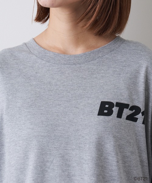 BT21（ビーティーイシビル）の「#【BT21】キャラクターカットソー（Tシャツ/カットソー・レディース・ブラック/グレー/ブラック系その他/グレー系その他/ブラック系その他2/ブラック系その他3/グレー系その他2・S/M/L）」の15枚目の写真