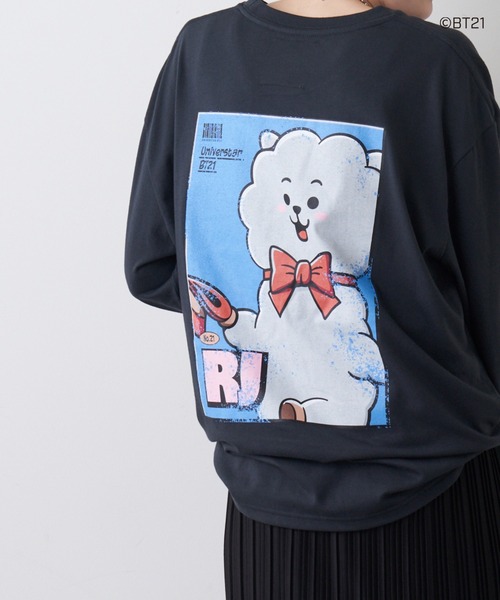 BT21（ビーティーイシビル）の「#【BT21】キャラクターカットソー（Tシャツ/カットソー・レディース・ブラック/グレー/ブラック系その他/グレー系その他/ブラック系その他2/ブラック系その他3/グレー系その他2・S/M/L）」の8枚目の写真