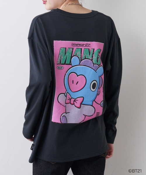 BT21（ビーティーイシビル）の「#【BT21】キャラクターカットソー（Tシャツ/カットソー・レディース・ブラック/グレー/ブラック系その他/グレー系その他/ブラック系その他2/ブラック系その他3/グレー系その他2・S/M/L）」の20枚目の写真