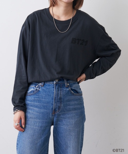 BT21（ビーティーイシビル）の「#【BT21】キャラクターカットソー（Tシャツ/カットソー・レディース・ブラック/グレー/ブラック系その他/グレー系その他/ブラック系その他2/ブラック系その他3/グレー系その他2・S/M/L）」の13枚目の写真