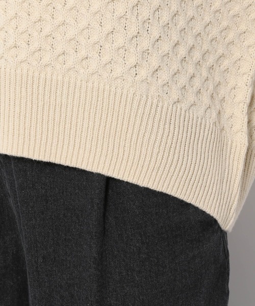 LAKOLE（ラコレ）の「7GワッフルBIGベスト / 217620（ベスト・レディース・オフホワイト/カーキ/ブラウン系その他・SMALL/MEDIUM）」の8枚目の写真