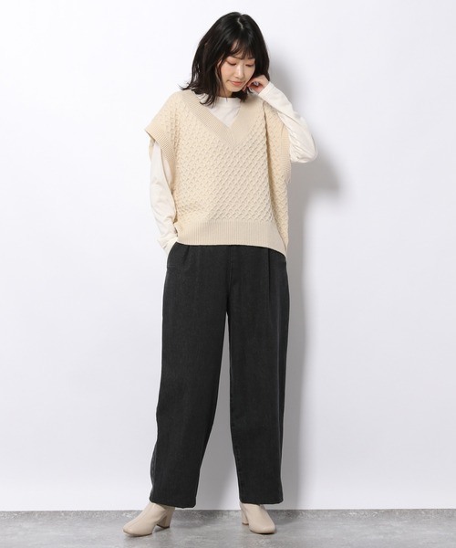 LAKOLE（ラコレ）の「7GワッフルBIGベスト / 217620（ベスト・レディース・オフホワイト/カーキ/ブラウン系その他・SMALL/MEDIUM）」の11枚目の写真