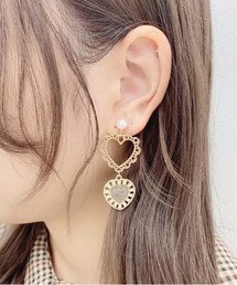 【apres jour×ARIAZ】おおぶりダブルハートイヤリング