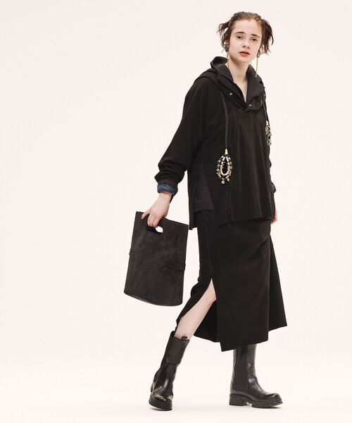 BEAMS BOY（ビームスボーイ）の「maturely / Suede Skirt（スカート・レディース・ブラック/ブラウン系その他4・ONE SIZE）」の6枚目の写真