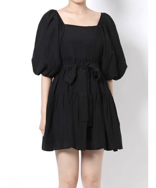 MERCURYDUO（マーキュリーデュオ）の「ボリュームスリーブミニシャツワンピース（ワンピース・レディース・ブラック/ピンク/ミント・SMALL/MEDIUM）」の16枚目の写真