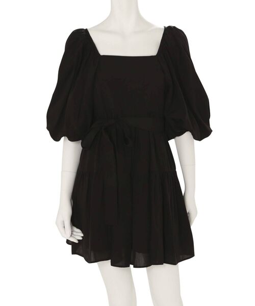 MERCURYDUO（マーキュリーデュオ）の「ボリュームスリーブミニシャツワンピース（ワンピース・レディース・ブラック/ピンク/ミント・SMALL/MEDIUM）」の5枚目の写真