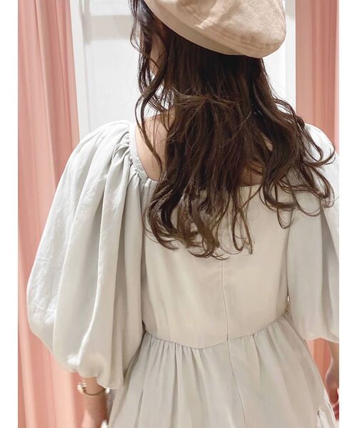 MERCURYDUO（マーキュリーデュオ）の「ボリュームスリーブミニシャツワンピース（ワンピース・レディース・ブラック/ピンク/ミント・SMALL/MEDIUM）」の6枚目の写真