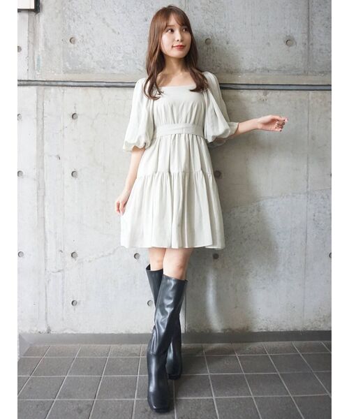 MERCURYDUO（マーキュリーデュオ）の「ボリュームスリーブミニシャツワンピース（ワンピース・レディース・ブラック/ピンク/ミント・SMALL/MEDIUM）」の22枚目の写真