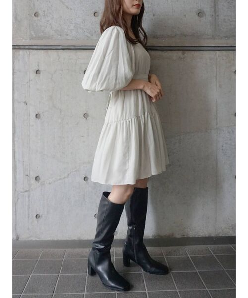 MERCURYDUO（マーキュリーデュオ）の「ボリュームスリーブミニシャツワンピース（ワンピース・レディース・ブラック/ピンク/ミント・SMALL/MEDIUM）」の10枚目の写真