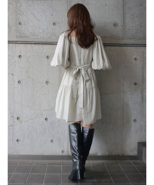 MERCURYDUO（マーキュリーデュオ）の「ボリュームスリーブミニシャツワンピース（ワンピース・レディース・ブラック/ピンク/ミント・SMALL/MEDIUM）」の7枚目の写真