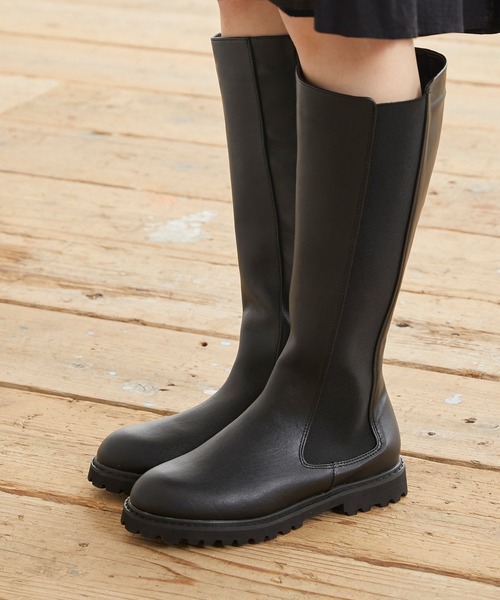 menue（メヌエ）の「サイドゴアロングブーツ（ブーツ・レディース・ブラック/ブラウン・LL/3L/S/M/L/XS）」の8枚目の写真