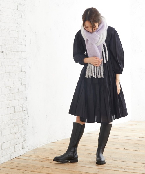 menue（メヌエ）の「サイドゴアロングブーツ（ブーツ・レディース・ブラック/ブラウン・LL/3L/S/M/L/XS）」の14枚目の写真