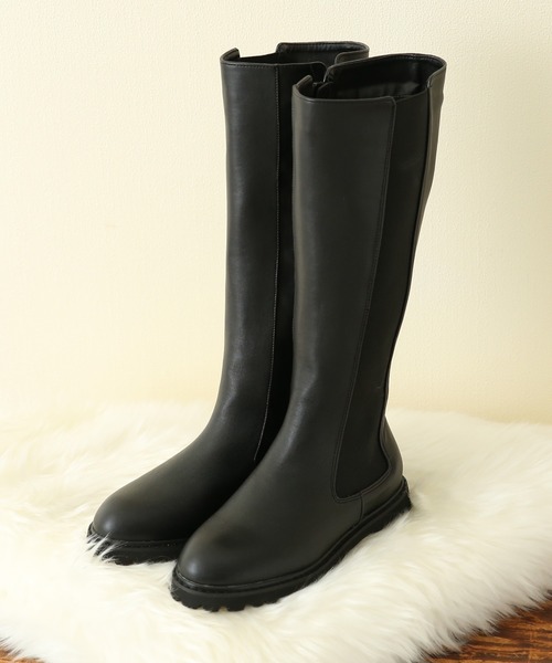 menue（メヌエ）の「サイドゴアロングブーツ（ブーツ・レディース・ブラック/ブラウン・LL/3L/S/M/L/XS）」の15枚目の写真