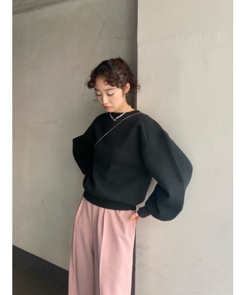 M_（エムアンダーバー）の「【M_】DOUBLE FACE KNIT トップス（ニット/セーター・レディース・ブラック/ベージュ/アイボリー・FREE）」の21枚目の写真